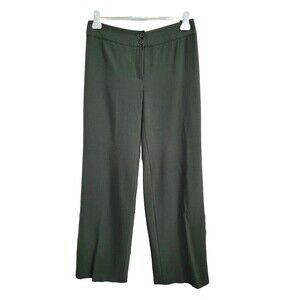 LM Women's Size 10 Armani Collezioni Gray Wide Leg Dress Pants Slacks Trousers
